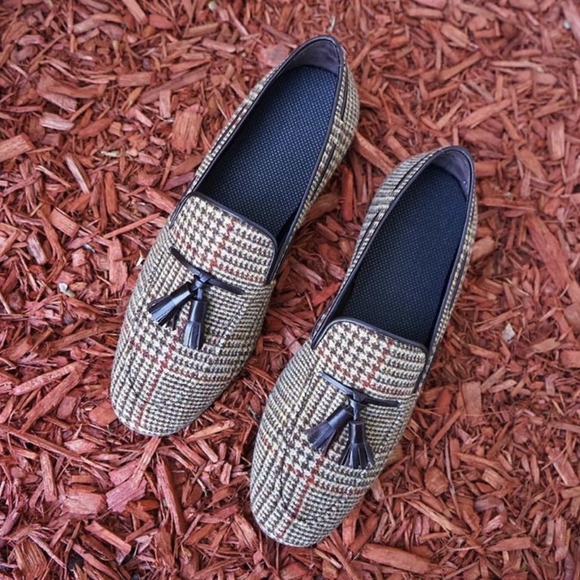 NWT KFG Tweed Tassel Loafers - Picture 3 of 15
